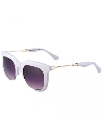 Miu Miu Square White Frames Sunglasses 307882