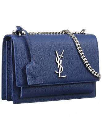 Saint Laurent Sunset Blue Leather Medium Bag 18927393