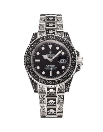 Swiss Rolex Submariner Skull Limited Edition Black Dial Vintage Case And Bracelet 1454090