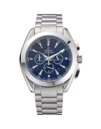 Omega Seamaster Aqua Terra Chronograph Blue Dial Stainless Steel Bracelet 622528