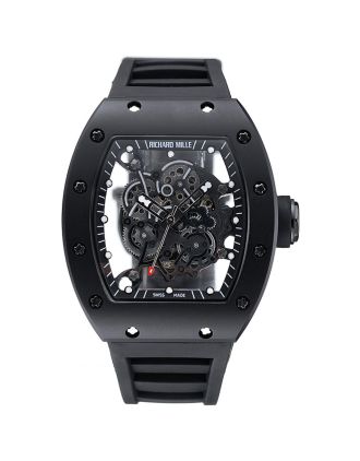 Richard Mille RM 055 Bubba Watson Black Case Black Rubber Bracelet 1454199