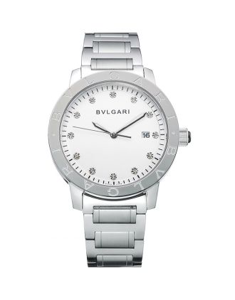 Bvlgari Solotempo White Dial With Diamonds Stainless Steel Case And Bracelet 622740