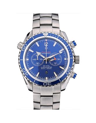 Omega Seamaster Planet Ocean Blue Bezel Blue Dial Stainless Steel Strap 80239
