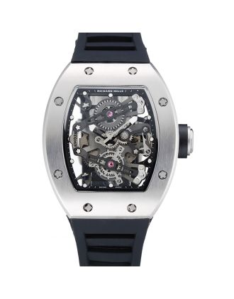 Richard Mille RM 038 Bubba Watson Tourbillion Silver Case Black Rubber Bracelet 1454202