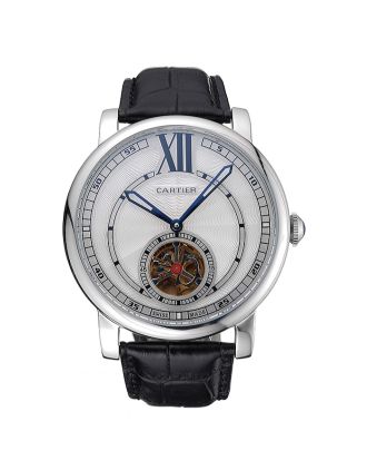 Cartier Rotonde Flying Tourbillon White Dial 621938