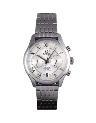 Omega DeVille Stainless Steel Links White Dial 621561