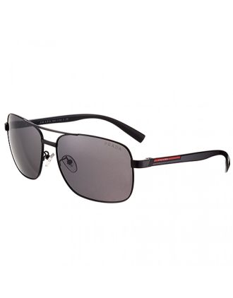 Prada Square Linea Rossa Logo Black Frame Sunglasses 308218