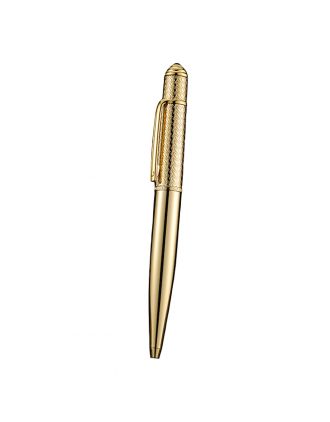 Cartier Gold Embossed Upper Body Gold Ballpoint Pen 622762