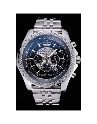 Breitling Bentley B05 Unitime Black Dial Stainless Steel Bracelet 622520