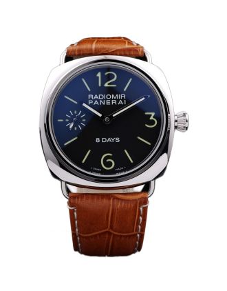 Panerai Radiomir 8 Days Black Dial Brown Leather Bracelet
