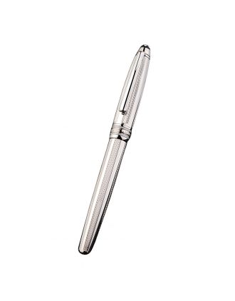 MontBlanc Silver Cutwork Ballpoint Pen With MB Engraved Cap 98058