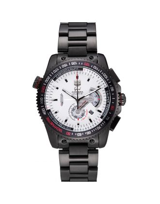 Tag Heuer Carrera Black Stainless Steel Case White Dial 98242