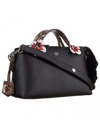 Fendi Python Flowerland By The Way Small Bag Black 18926770