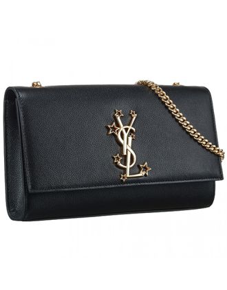 Saint Laurent Metallic Stars Logo Chain Shoulder Black Bag 18927398