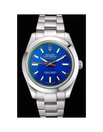 Rolex Milgauss Blue Dial Stainless Steel Case And Bezel 622838