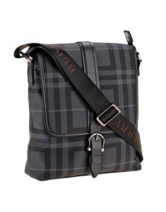 Burberry Grey Check Crossbody Flap Bag