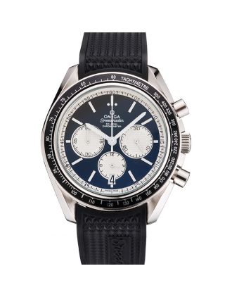 Omega Speedmaster Black Rubber Strap Black Dial 622041