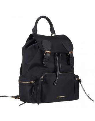 Burberry Large Backpack Black Nylon Black Leather Trim 18927036