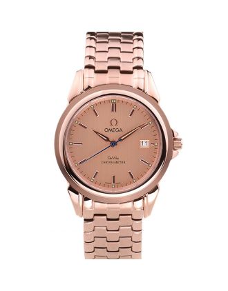 Omega De Ville Rose Gold Dial Rose Gold Stainless Steel Bracelet 1454188