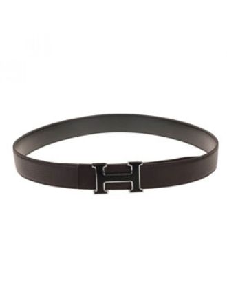 Hermes Large H Buckle Brown Belt