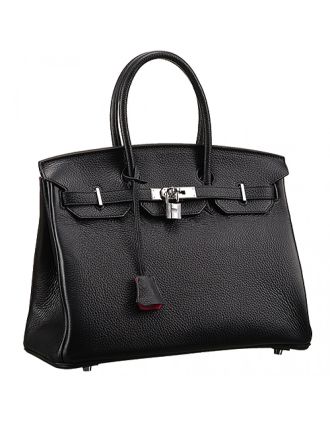 Hermes Birkin 35 Black/Pink Lining 607486