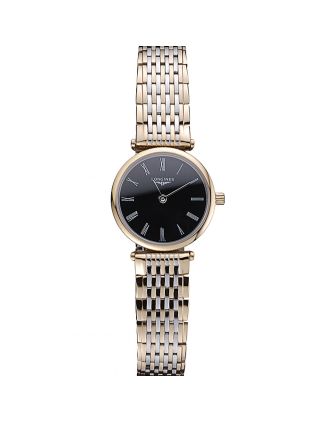 Longines La Grande Classique Two Tone Band Black Dial Femme 622098