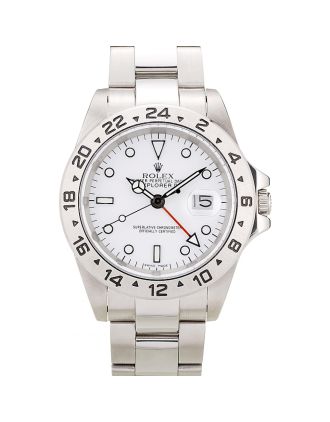 Rolex Explorer Stainless Steel Bezel White Dial