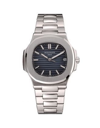 Swiss Patek Philippe Nautilus Black-Blue Dial Stainless Steel Bracelet 1453948