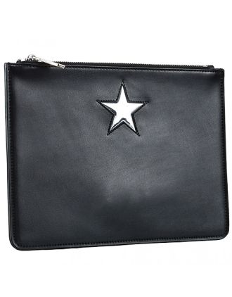 Givenchy Star Print Black Leather Pouch 18927348