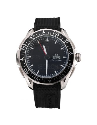Omega Speedmaster Skywalker X-33 Black Dial White On Black Bezel Stainless Steel Case Black Rubber Strap