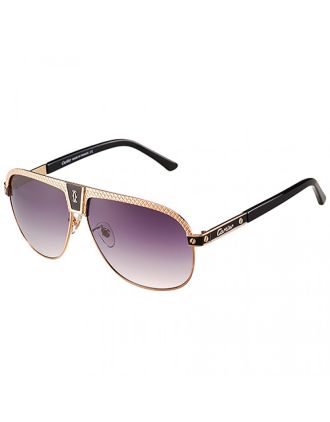 Cartier C Decor Purple Lenses Gold Frame Sunglasses 308285