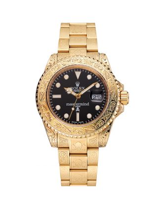 Rolex Mastermind Japan Limited Edition Black Dial Gold Case And Bracelet 1454072