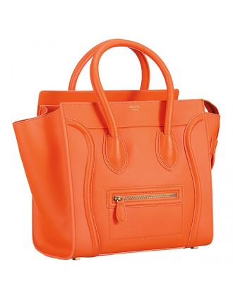 Celine Mini Luggage Orange Gold Hardware 18926741