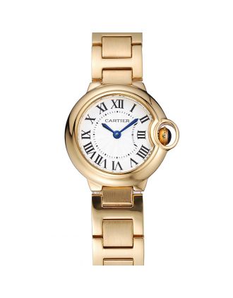 Cartier Ballon Bleu White Dial Yellow Gold Stainless Steel Bracelet 1454191