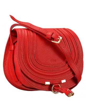 Chloe Marcie Flap Small Shoulder Bag Red