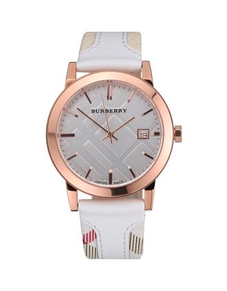 Burberry The City Classic Silver Dial White Bracelet 622563
