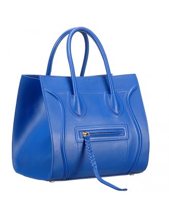 Celine Luggage Phantom Tote Blue